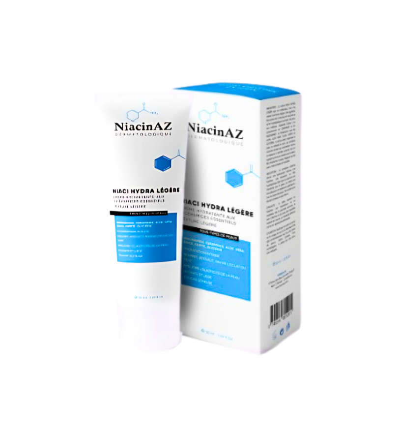 Crème hydratante légère NIACI Hydra 50ml à la niacinamide et acide hyaluronique pour peau éclatante